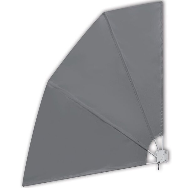 vidaXL Auvent latéral pliable de balcon Gris 210 x 210 cm
