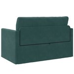vidaXL Canapé Lit au Sol 2-en-1 Vert Foncé 124x204x61 cm Velours