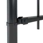 vidaXL Clôture de jardin avec dessus en cerceau Acier 8 5 x 1 2 m Noir