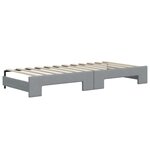 vidaXL Lit de jour avec lit gigogne gris clair 80x200 cm tissu
