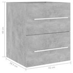 vidaXL Armoire d'évier avec lavabo intégré Gris béton Aggloméré