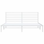 vidaXL Cadre de lit métal avec tête de lit blanc 193x203 cm