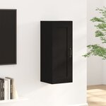 vidaXL Armoire suspendue Noir 35x34x90 cm Bois d'ingénierie