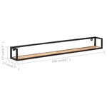 vidaXL Étagères murales 2 Pièces 160 cm Bois d'acacia massif
