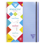 Carnet spirales proactiv'book linicolor format 22 5 x 27 7 cm - blanc ligné - 160 pages - lot de 5 - clairefontaine