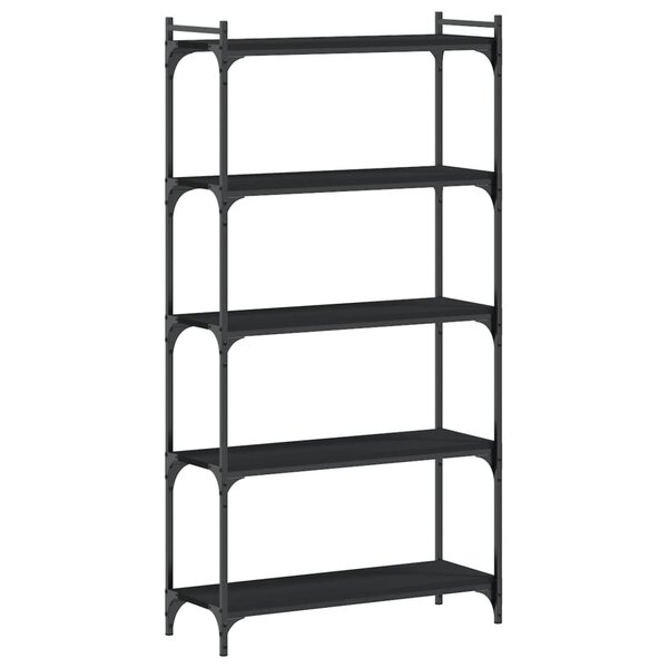 vidaXL Bibliothèque 5 niveaux noir 80x30x154 cm bois d'ingénierie