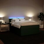 vidaXL Sommier à lattes de lit et matelas Vert foncé 160x200cm Velours