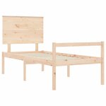 vidaXL Lit pour personne âgée et tête de lit 100x200 cm bois massif