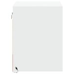 vidaXL Tables de chevet murales avec lumières LED 2 Pièces blanc