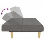 vidaXL Canapé-lit à 2 places gris clair tissu
