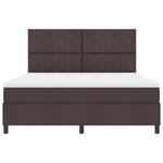 vidaXL Lit à sommier avec matelas marron foncé super king en tissu