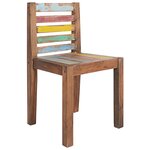 vidaXL Chaises à manger lot de 2 bois de récupération solide