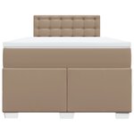 vidaXL Sommier à lattes de lit avec matelas Cappuccino 140x190 cm