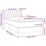 vidaXL Sommier à lattes de lit avec matelas Crème 100x200 cm Tissu