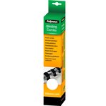 Pack 25 baguettes de reliure plastiques format a4  6mm blanc fellowes