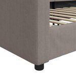 vidaXL Lit de repos taupe 80x200 cm tissu