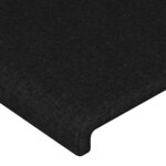 vidaXL Tête de lit avec oreilles Noir 147x16x78/88 cm Tissu