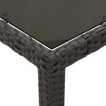 vidaXL Ensemble à manger de jardin coussins 7Pièces Noir Résine tressée