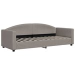vidaXL Lit de jour avec gigogne et tiroirs taupe 80x200 cm tissu