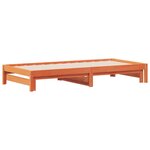 vidaXL Lit de jour avec lit gigogne cire marron 90x190 cm pin massif