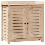 vidaXL Table de rempotage et étagères 82 5x50x86 5 cm bois massif pin