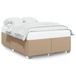 vidaXL Cadre de lit Cappuccino 140x190 cm Similicuir