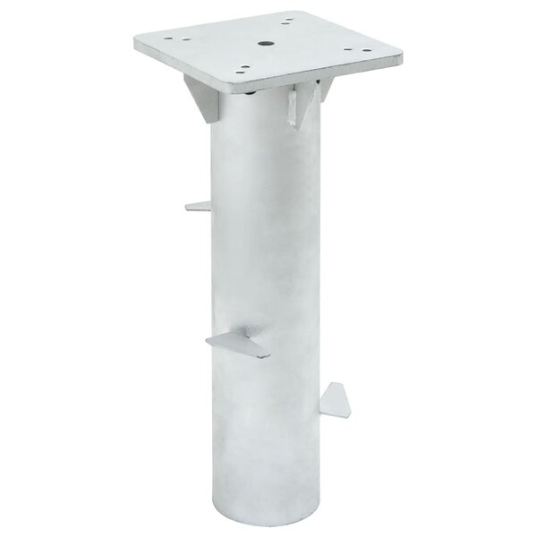 vidaXL Base de parasol enterré argenté 16x16x39 5 cm acier