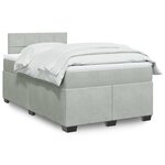 vidaXL Sommier à lattes de lit et matelas Gris clair 120x200cm Velours