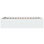 vidaXL Cadre de lit Blanc 140x190 cm bois d'ingénierie