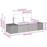 Ensemble de 13 pièces de canapés de jardin vidaXL avec coussins beige en rattan poly
