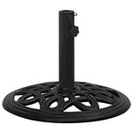 vidaXL Socle de parasol Noir 44x44x32 cm Fonte