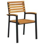 vidaXL Ensemble de salle à manger de jardin 5 pièces en bois d'acacia et métal