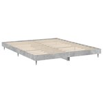vidaXL Cadre de lit gris béton 120x200 cm bois d'ingénierie