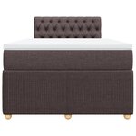 vidaXL Sommier à lattes de lit avec matelas Marron foncé 120x200 cm