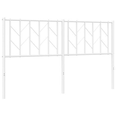 vidaXL Tête de lit métal blanc 150 cm