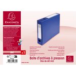 Boite De Classement À Pression Dos 60mm Polypropylène 7/10e Opaque - A4 - Bleu - X 10 - Exacompta