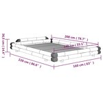 vidaXL Cadre de lit Bambou 140x200 cm