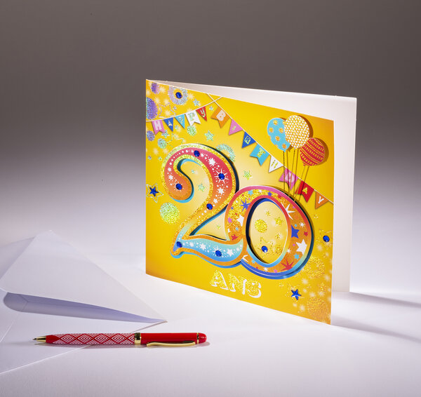 Carte double coll'âge- 20 ans