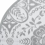 vidaXL Tapis d'extérieur gris clair Ø160 cm PP