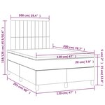 vidaXL Sommier à lattes de lit avec matelas Marron foncé 120x200 cm