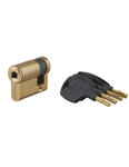 THIRARD - Demi-cylindre de serrure Surveyor  31x10mm  laiton  anti-arrachement  4 clés