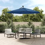 vidaXL Tissu de remplacement pour parasol déporté bleu azuré 300 cm