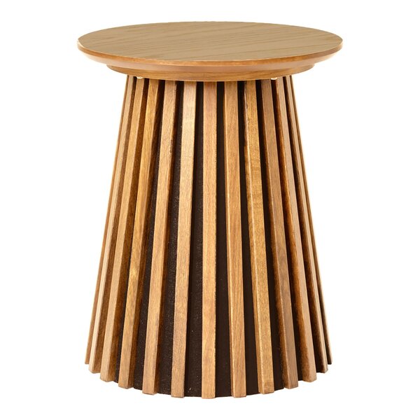 Table d'appoint placage chêne naturel Ø 40 x 50 cm