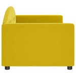 vidaXL Lit de repos jaune 80x200 cm velours
