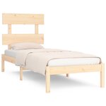 vidaXL Cadre de lit bois massif 75x190 cm petit simple