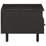 vidaXL Table basse noir 80x54x40 cm bois massif de manguier