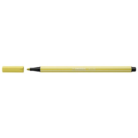 Stylo feutre pen 68  jaune moutarde stabilo