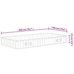 vidaXL Matelas à ressorts ensachés dureté moyenne 100x200 cm