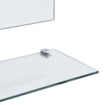 vidaXL Miroir mural avec étagère 80x60 cm Verre trempé