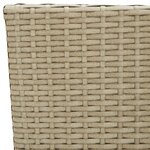 vidaXL Chaises à manger de jardin lot de 4 Résine tressée Beige